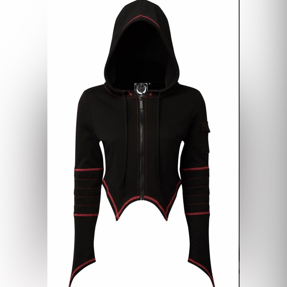 Killstar Behind the Matrix Cropped Hoodie Punk Goth Halloween